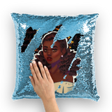 Untitled-Artwork Sequin Cushion Cover - Our Wings of Gold