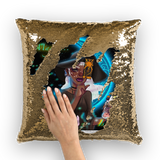 witch blanket resized Sequin Cushion Cover - Our Wings of Gold