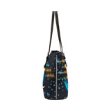 What we Imagine we can Become leather tote Leather Tote Bag (Model 1651) (Big) - Our Wings of Gold