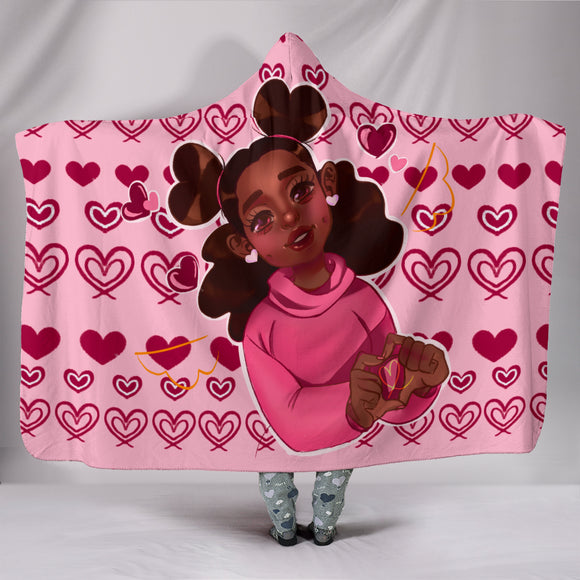 X's and O's hooded blanket - Our Wings of Gold